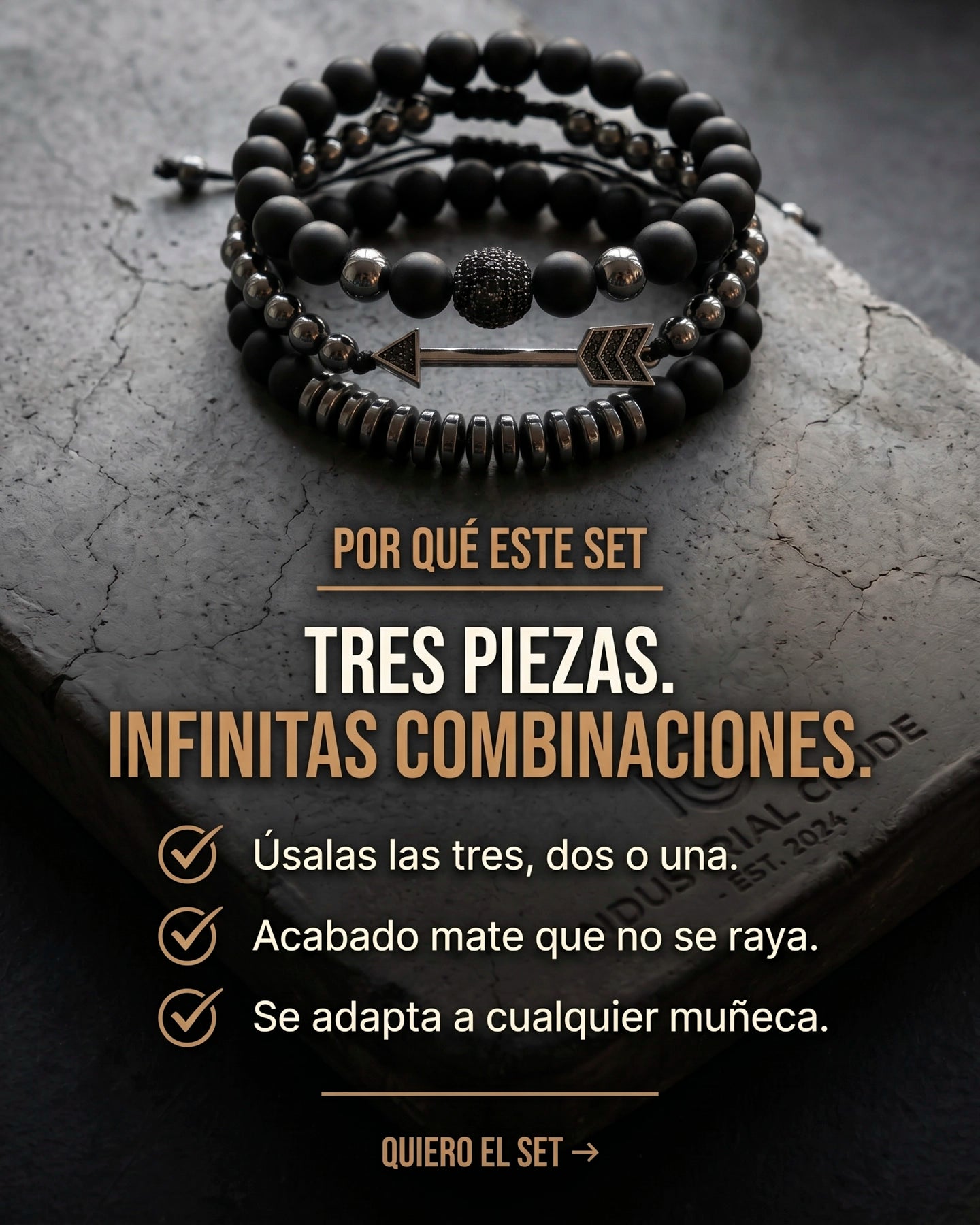 Set Pulseras Hunter – Trío Flecha