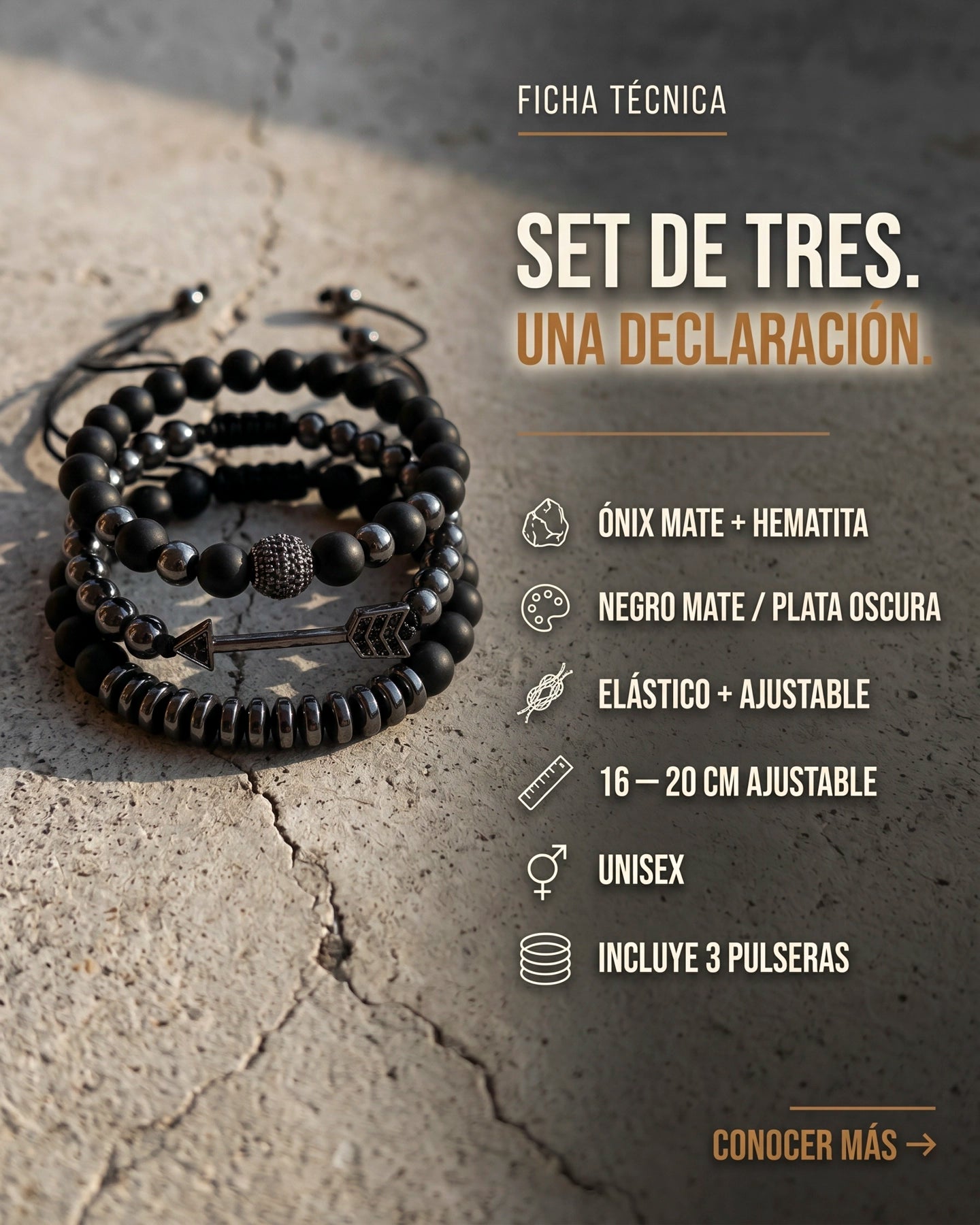 Set Pulseras Hunter – Trío Flecha