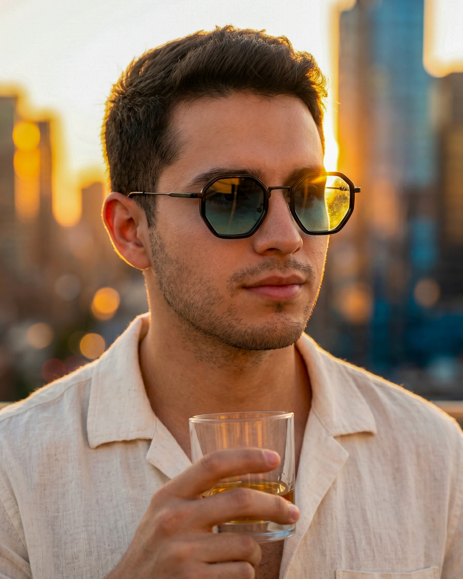 Lentes Hex – Degradado Marino