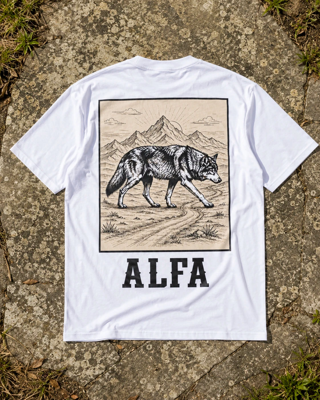 Playera Alfa – Lobo Solitario