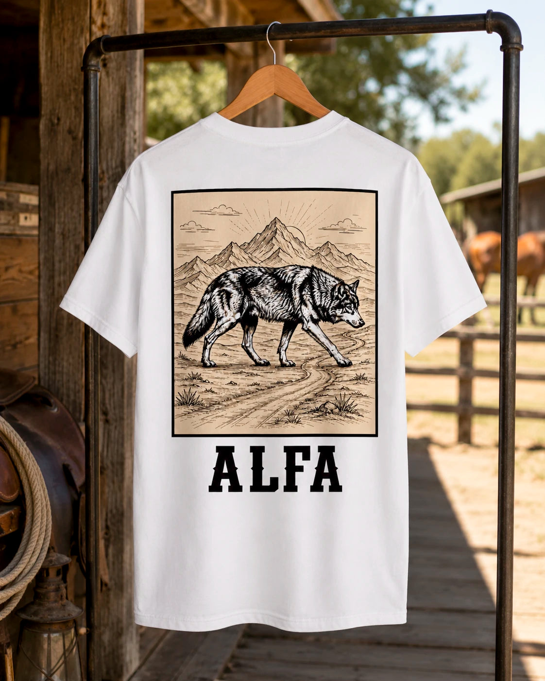Playera Alfa – Lobo Solitario