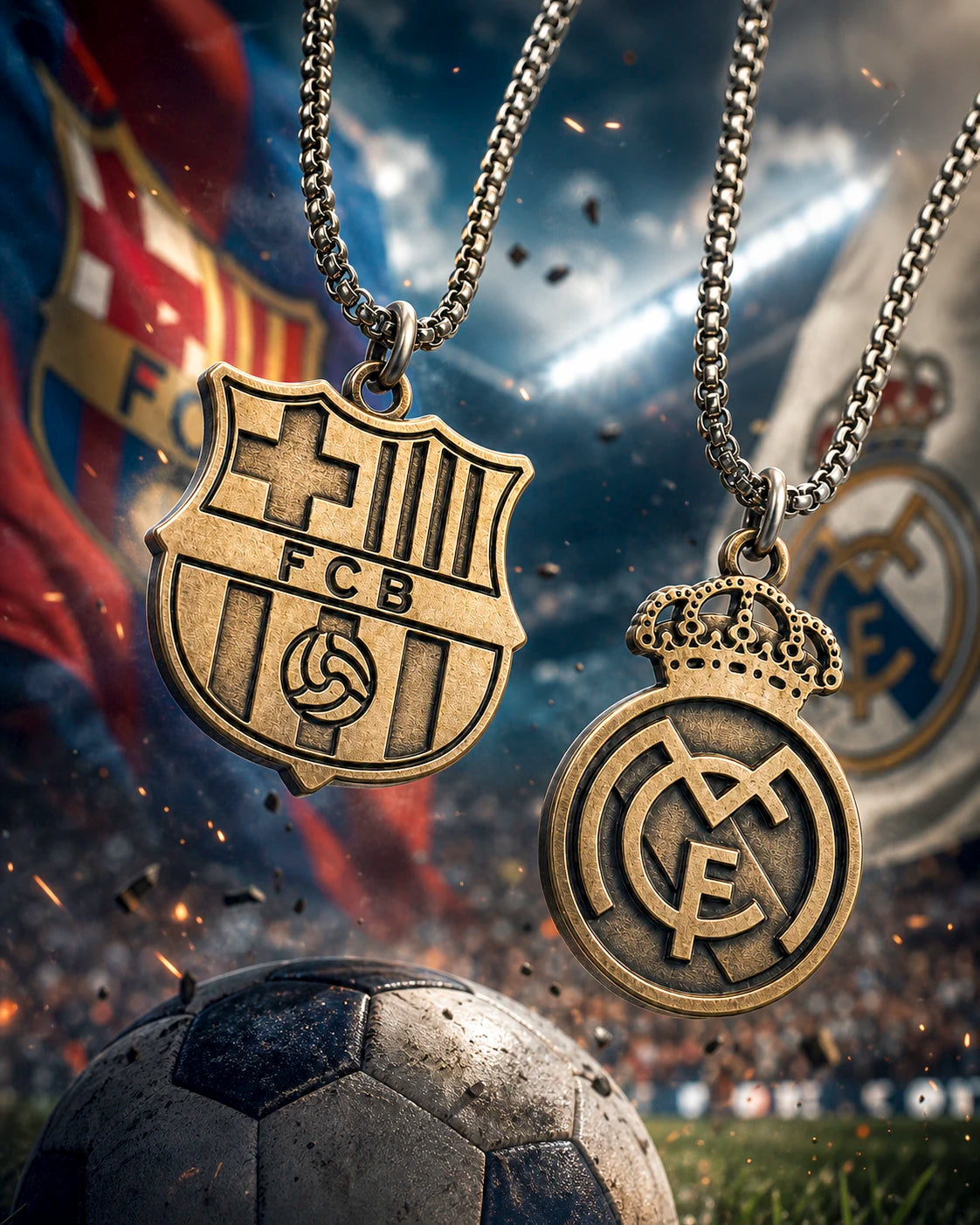 Collares FC Barcelona y Real Madrid – Edición Escudo