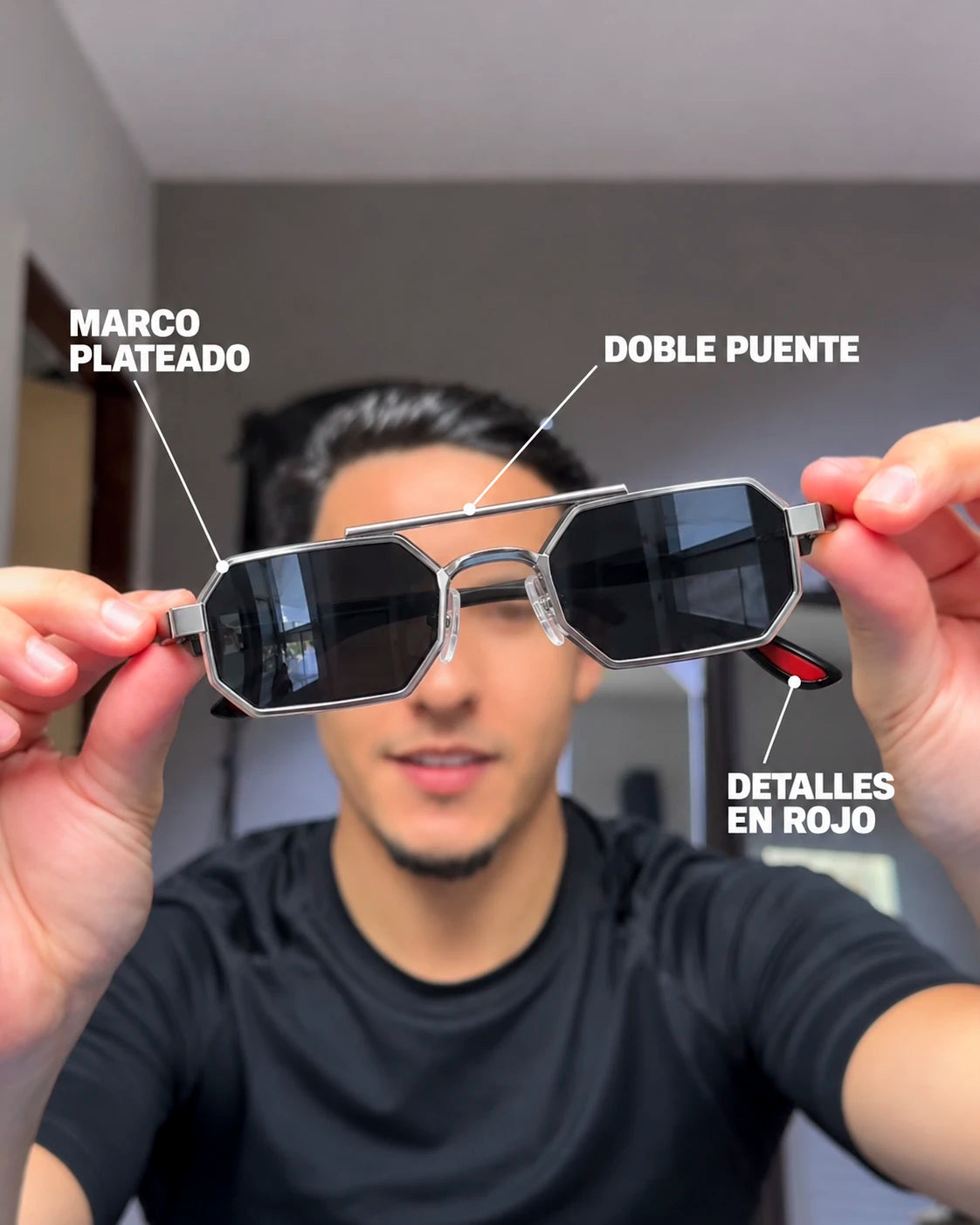 Lentes Prestige – Plateado y Negro