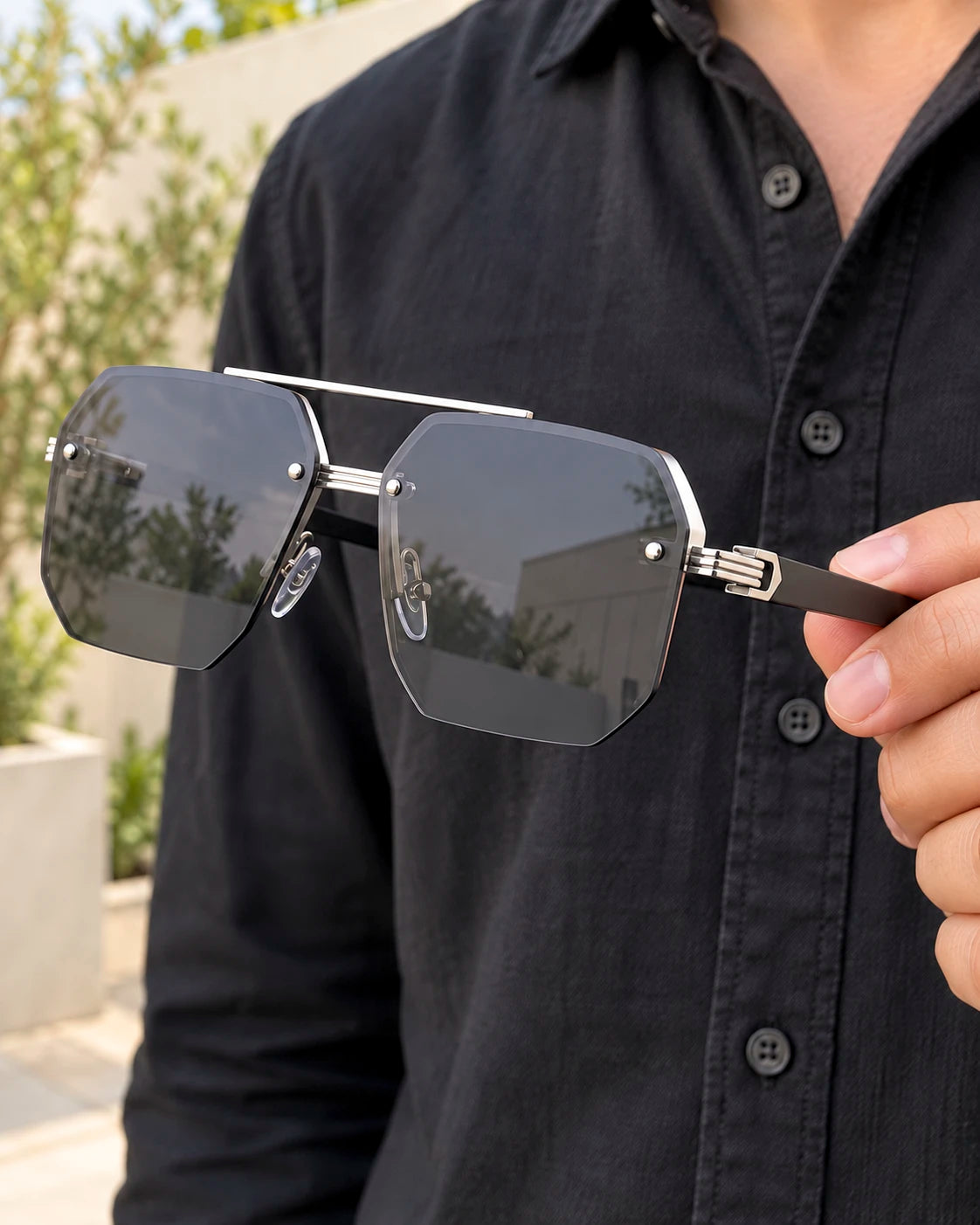 Lentes Eclipse – Plateado y Negro