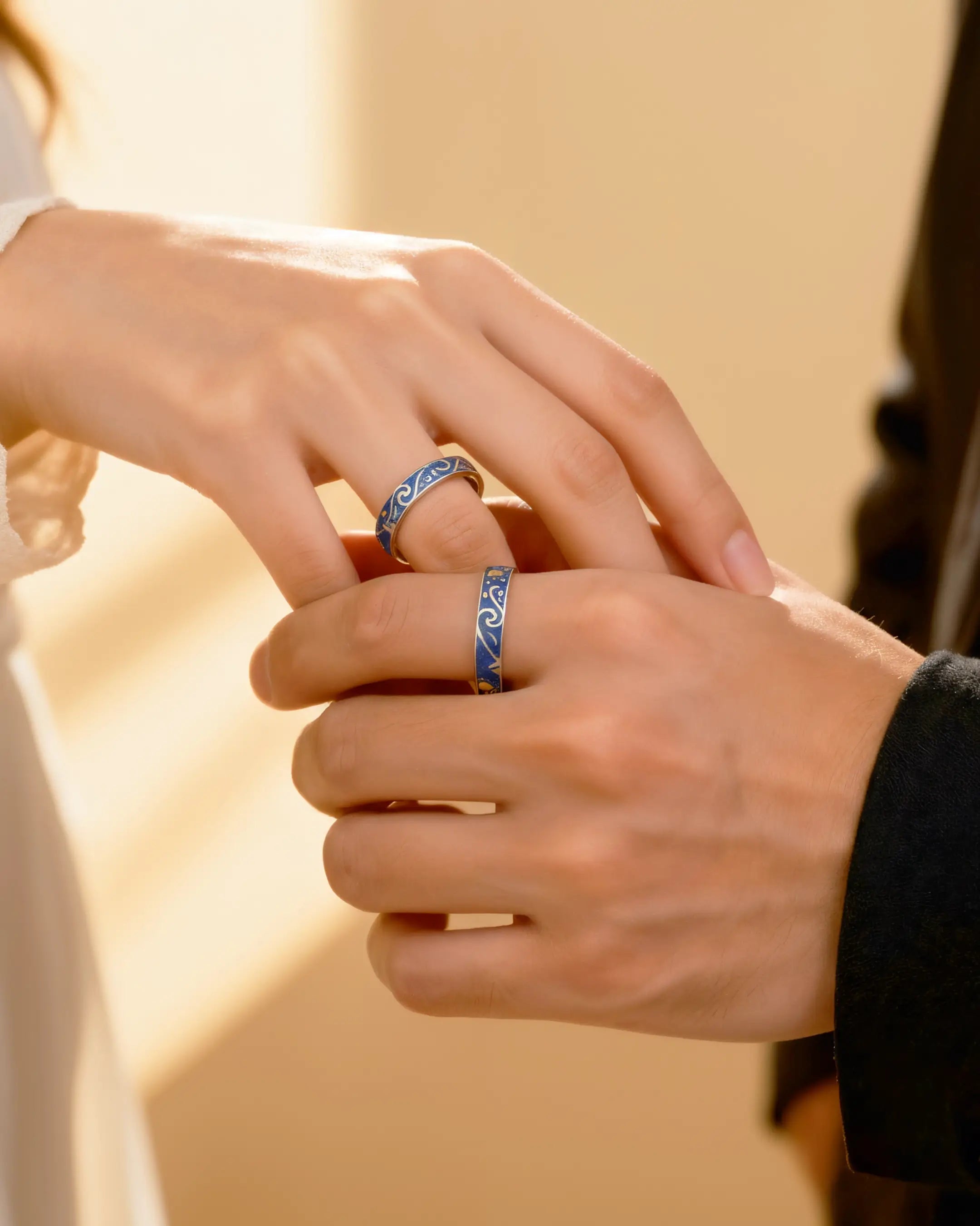 Dúo Estrellado – Anillos Van Gogh