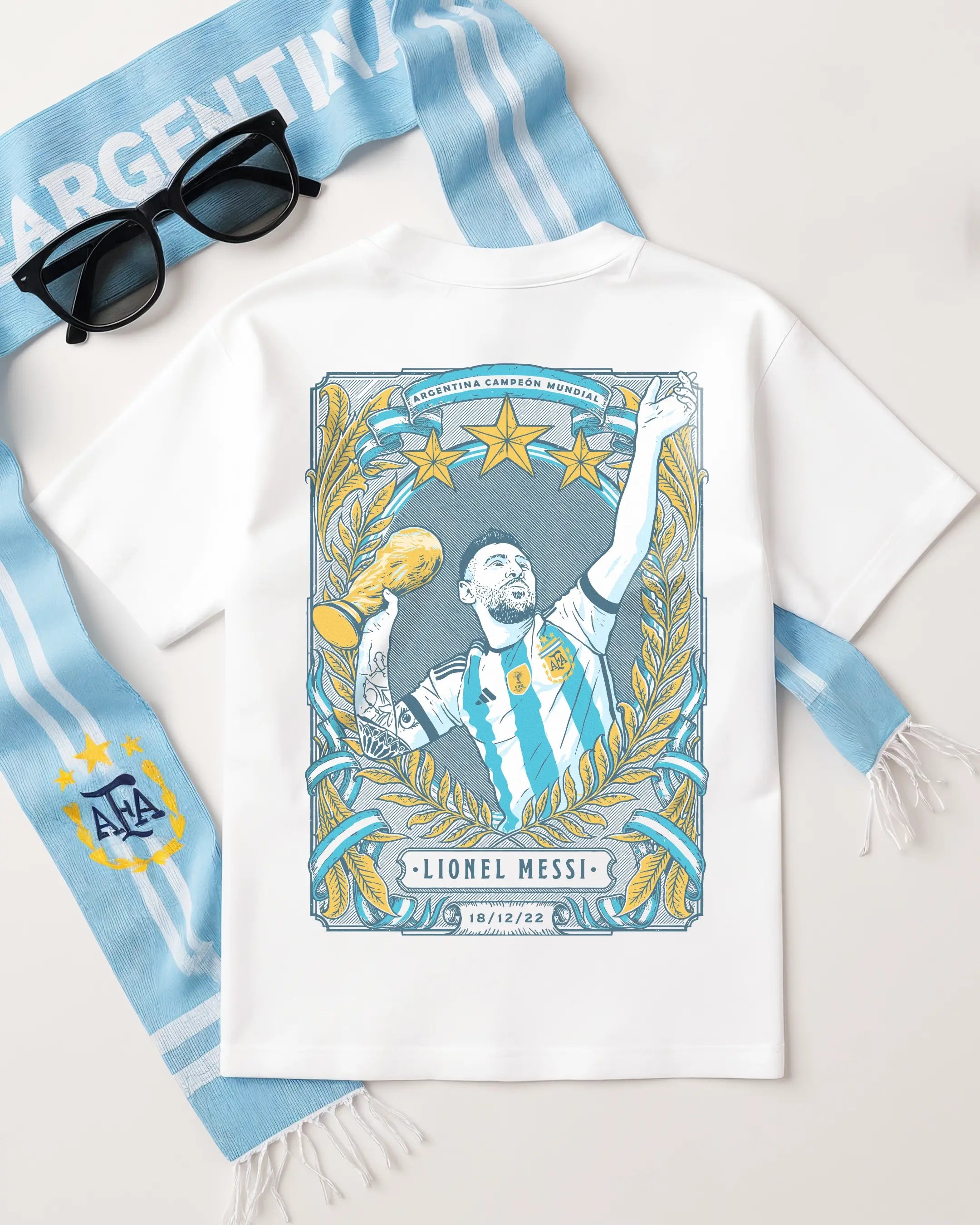 Playera Argentina – Campeones del Mundo