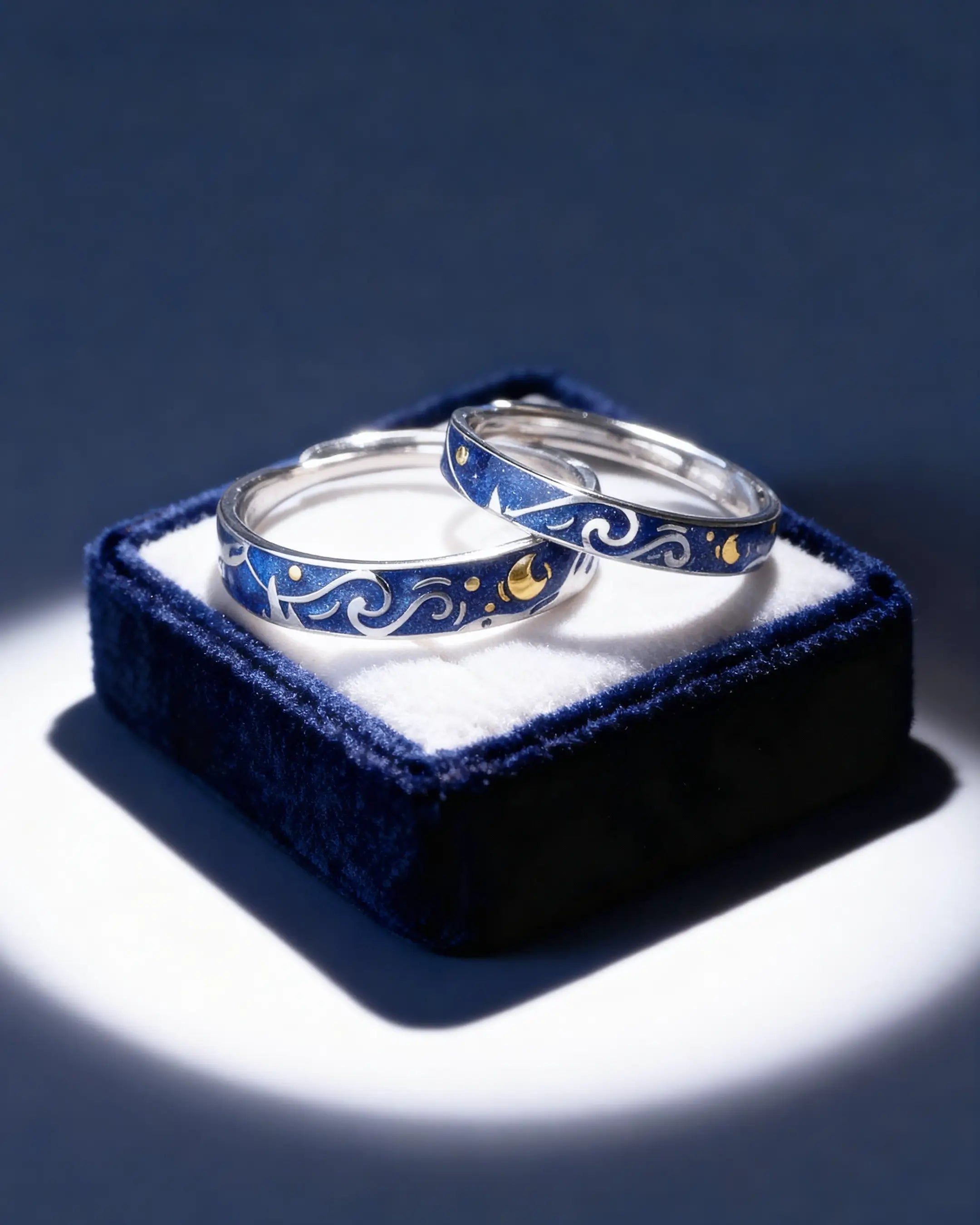 Dúo Estrellado – Anillos Van Gogh