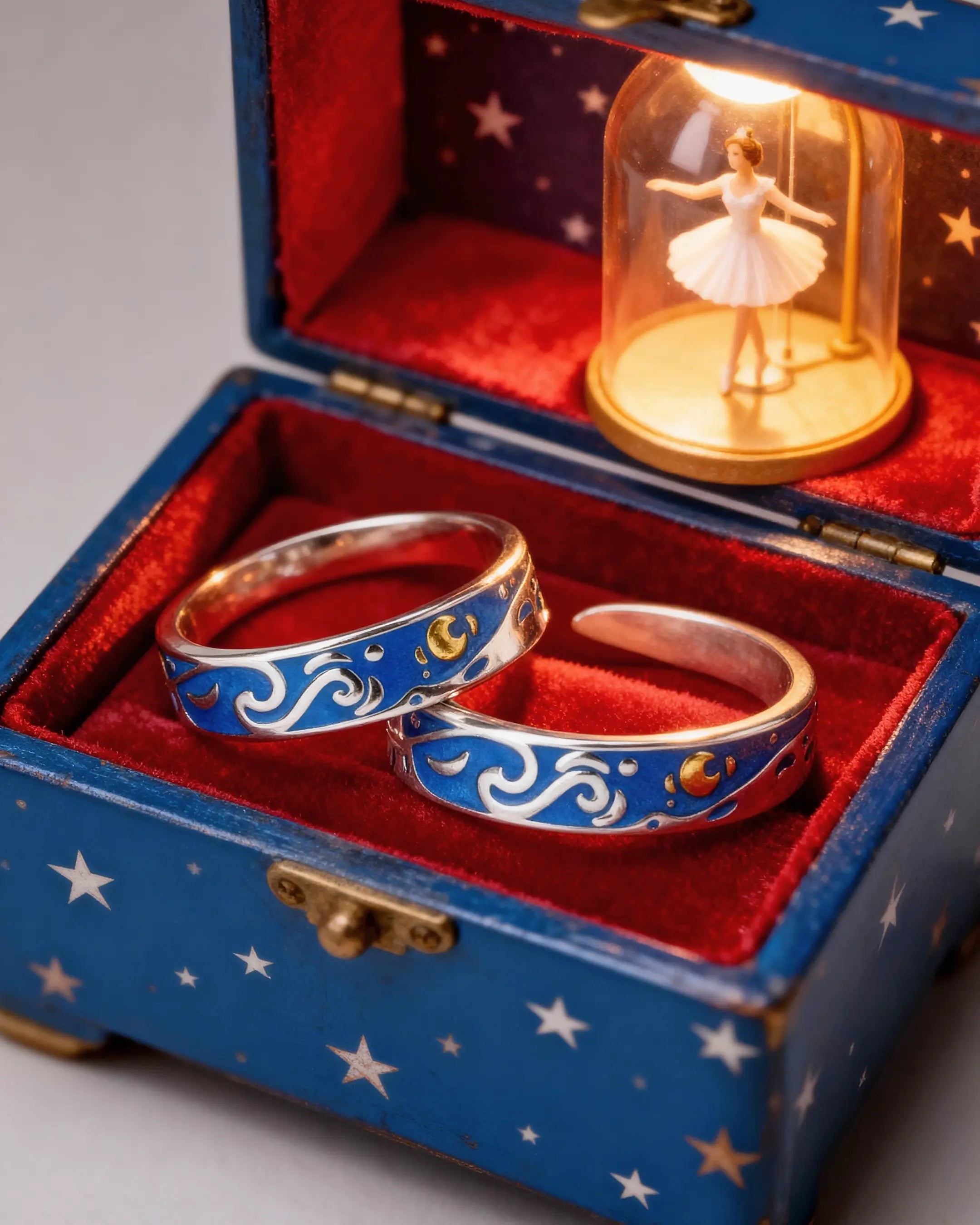 Dúo Estrellado – Anillos Van Gogh