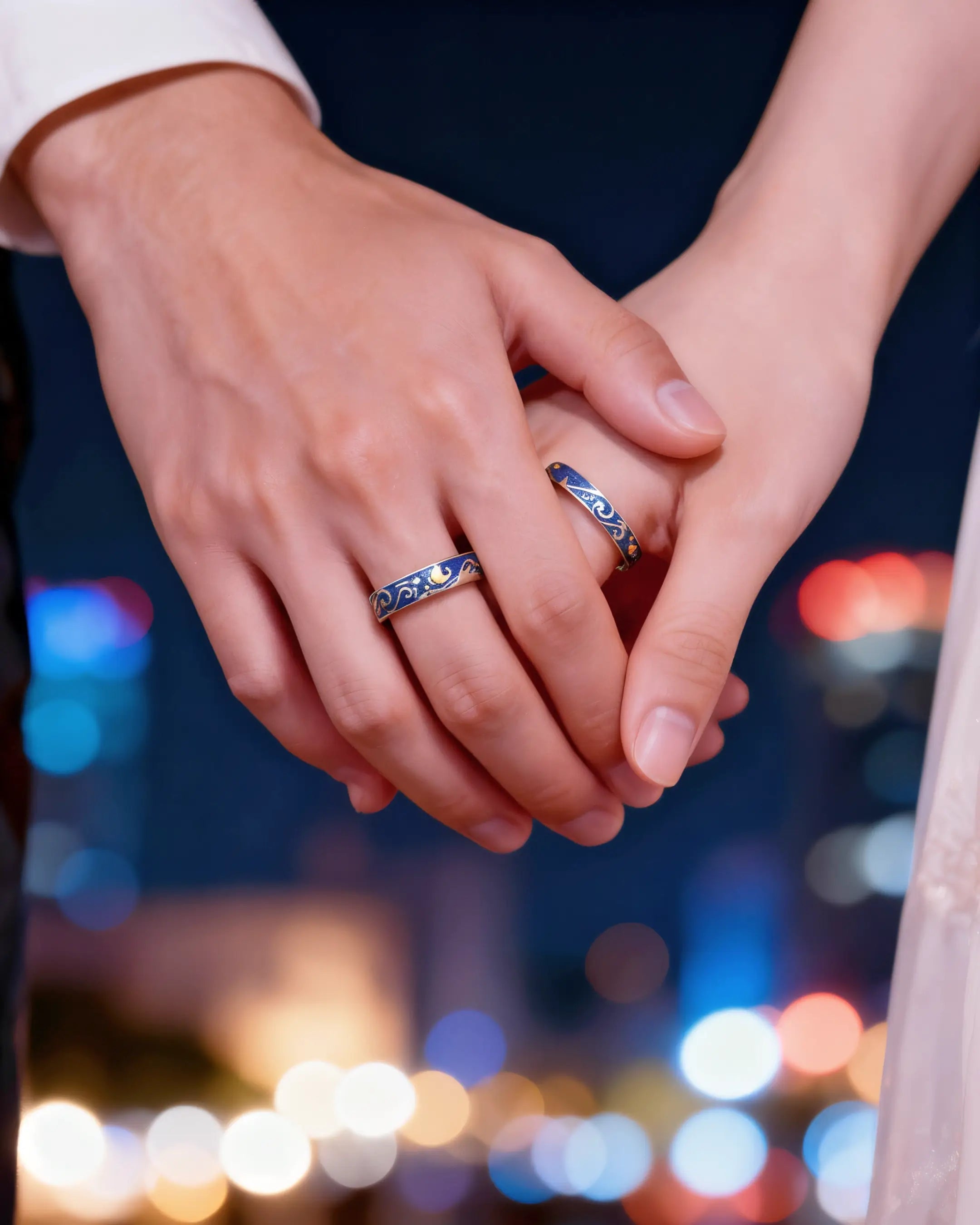 Dúo Estrellado – Anillos Van Gogh