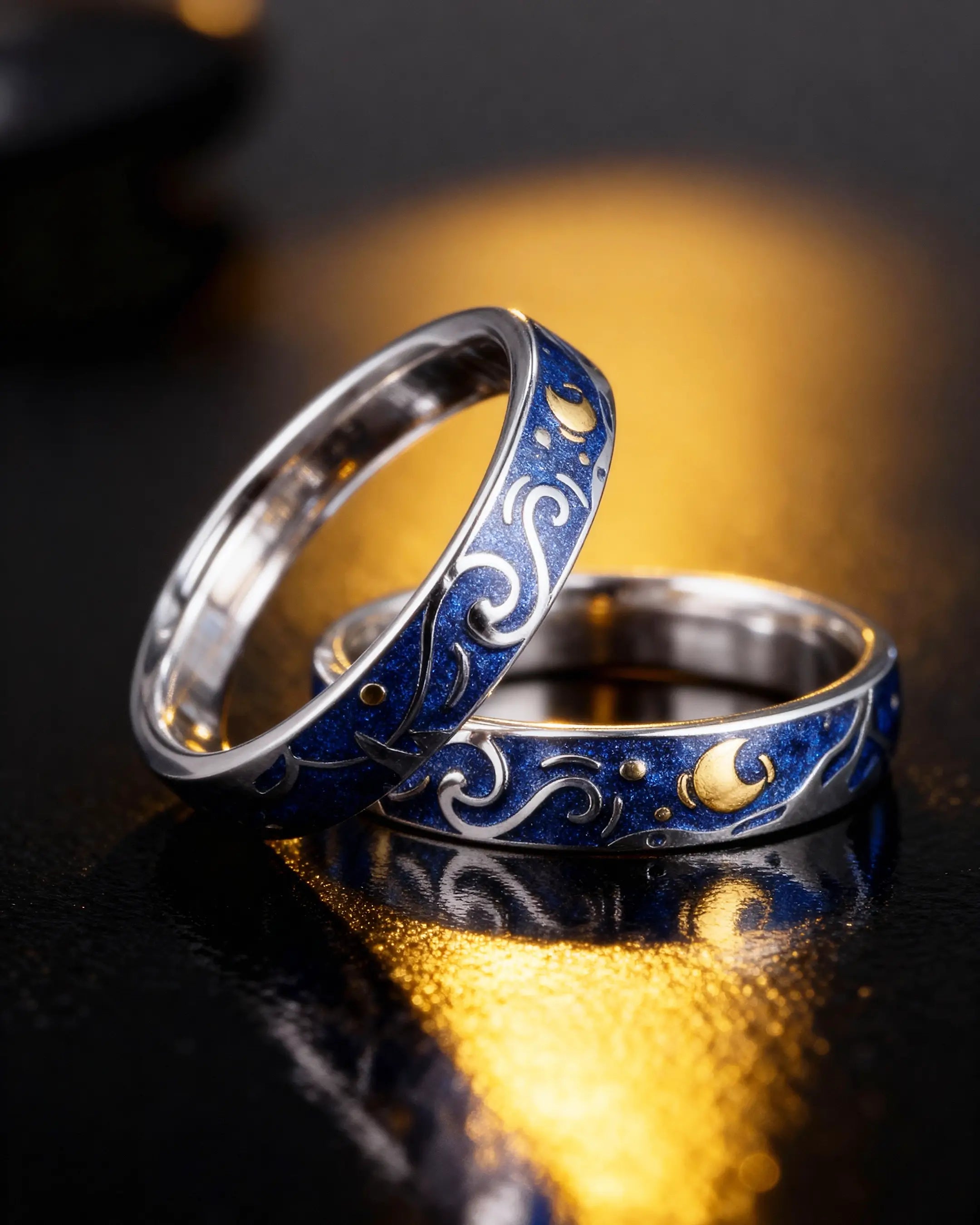 Dúo Estrellado – Anillos Van Gogh