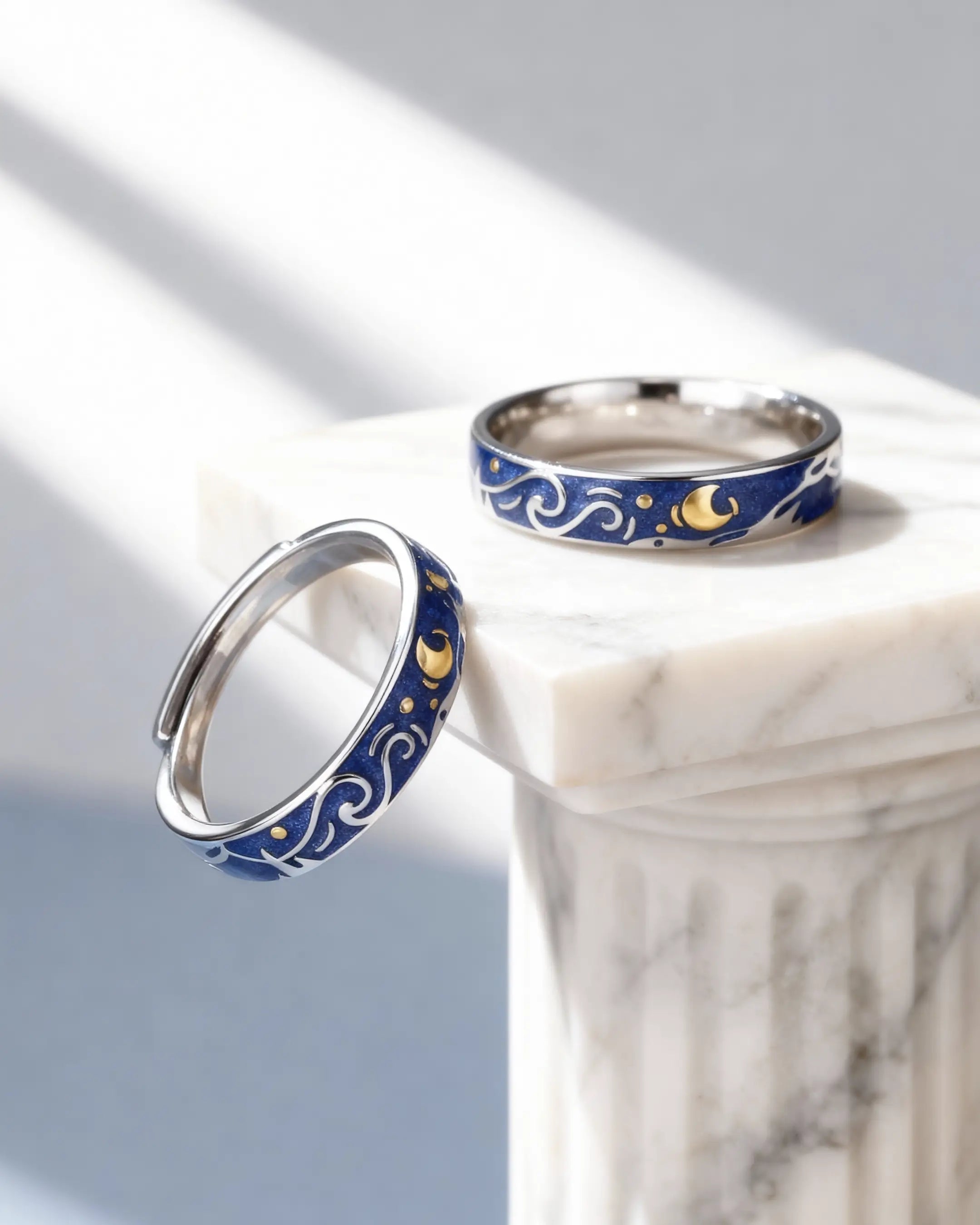 Dúo Estrellado – Anillos Van Gogh