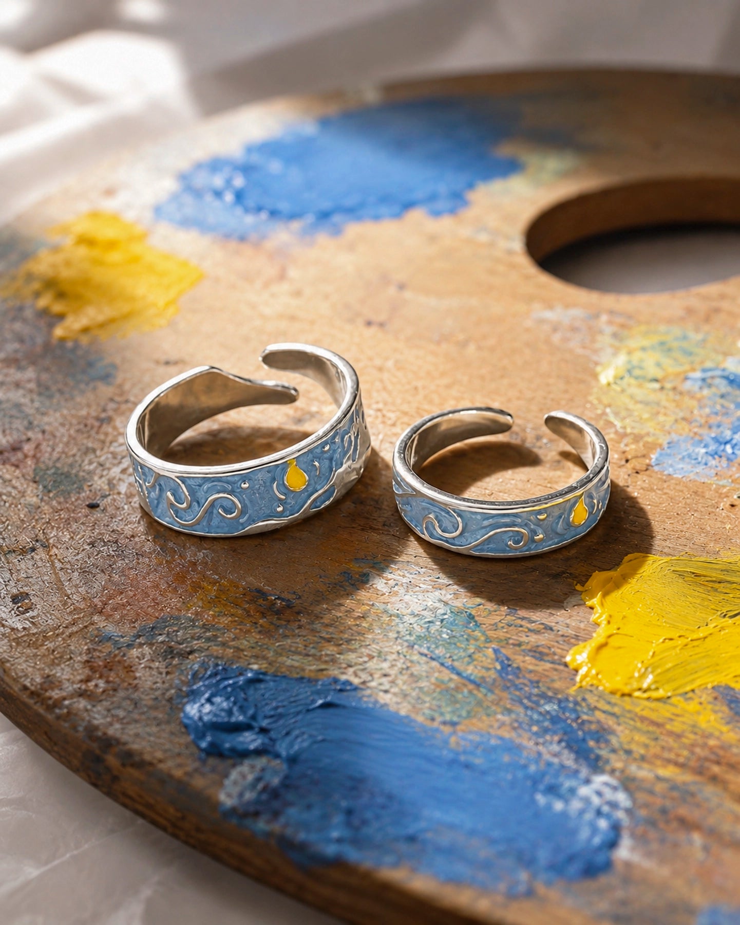 Dúo Estrellado – Anillos Van Gogh