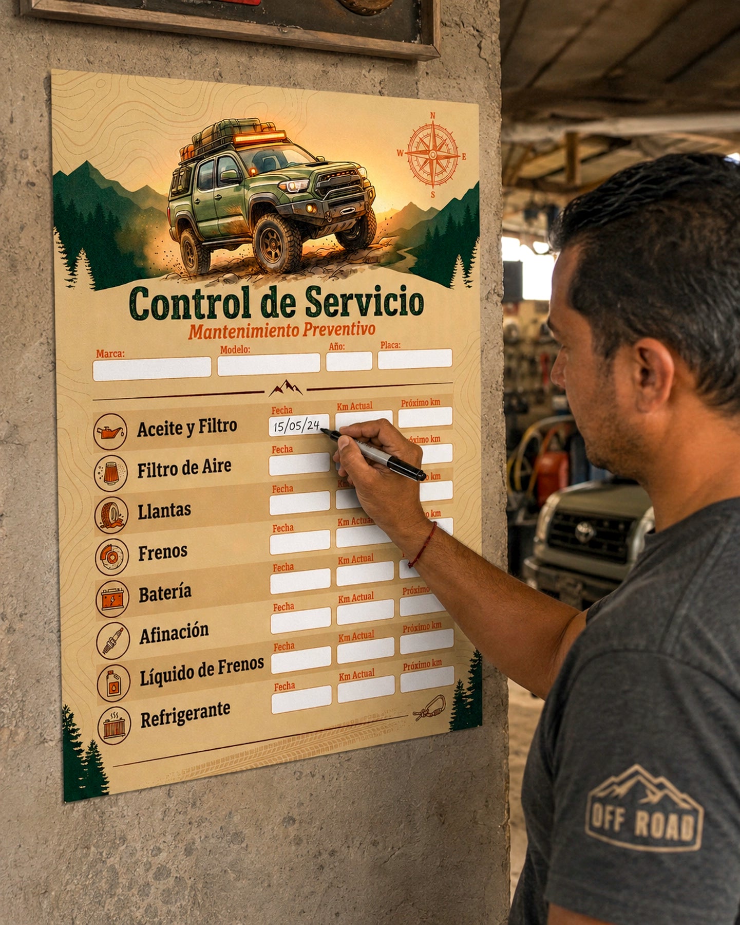 Kit de Control de Mantenimiento Automotriz – Garage & Parabrisas