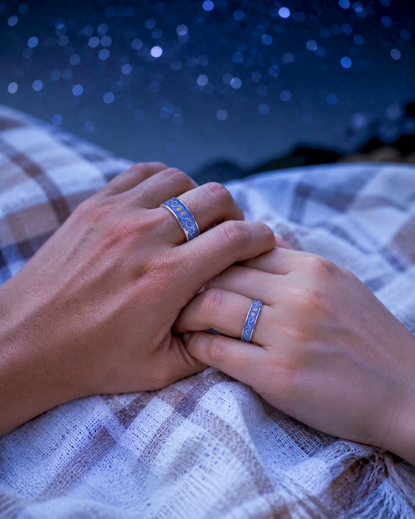 Dúo Estrellado – Anillos Van Gogh