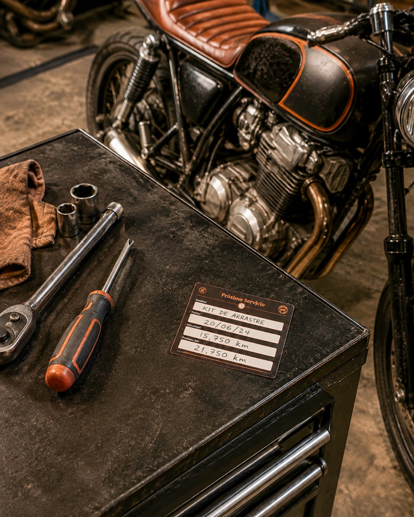 Kit Adhesivo Control de Servicio – Moto