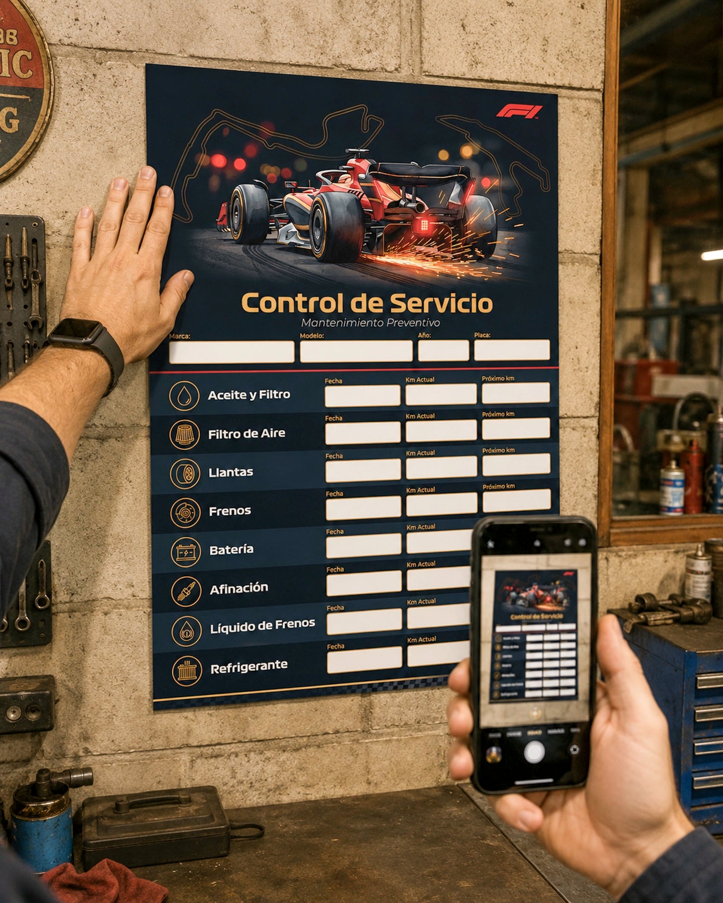 Kit de Control de Mantenimiento Automotriz – Garage & Parabrisas