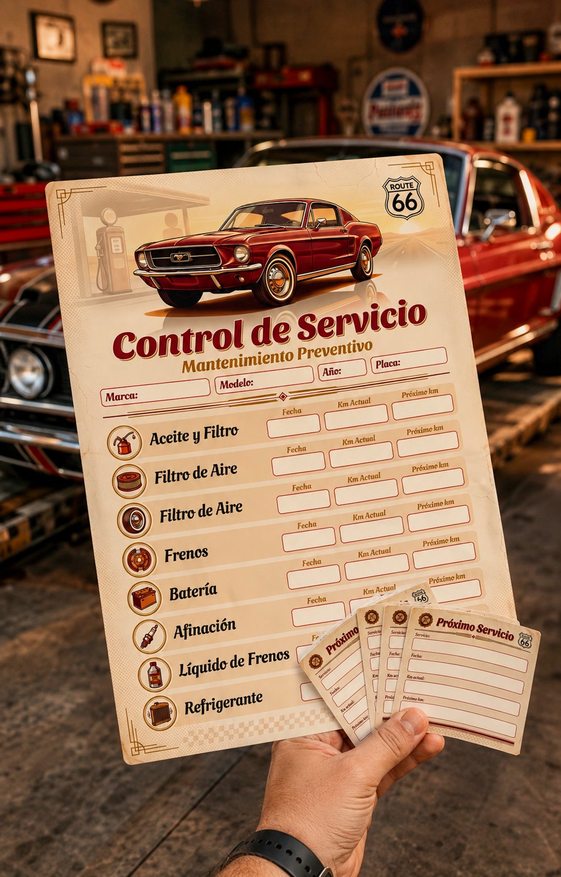 Kit de Control de Mantenimiento Automotriz – Garage & Parabrisas