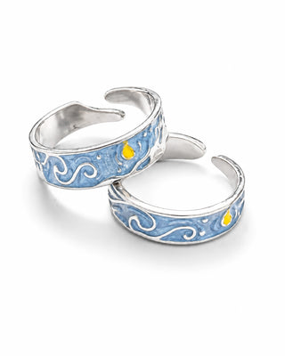 Dúo Estrellado – Anillos Van Gogh
