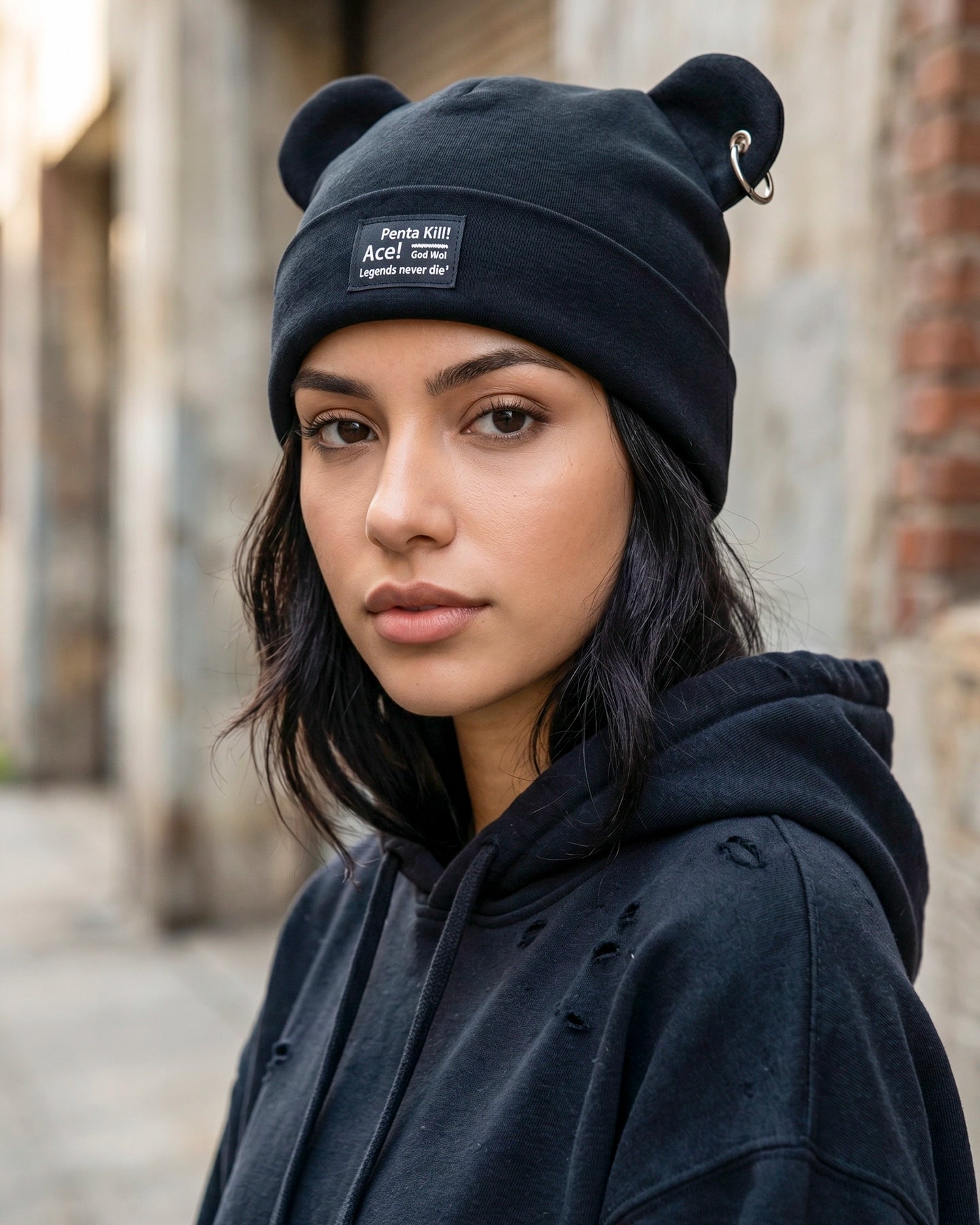 Bear Mode – Gorro con Orejas y Aro Lateral
