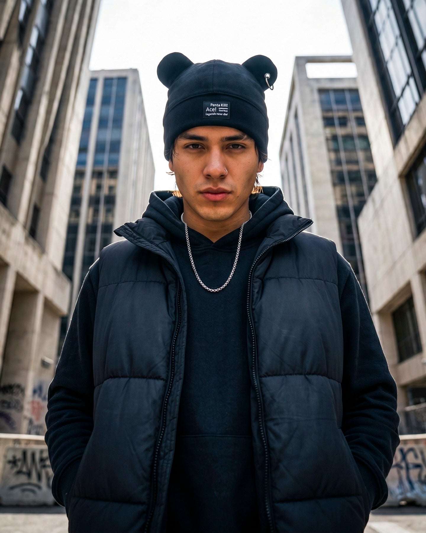 Bear Mode – Gorro con Orejas y Aro Lateral