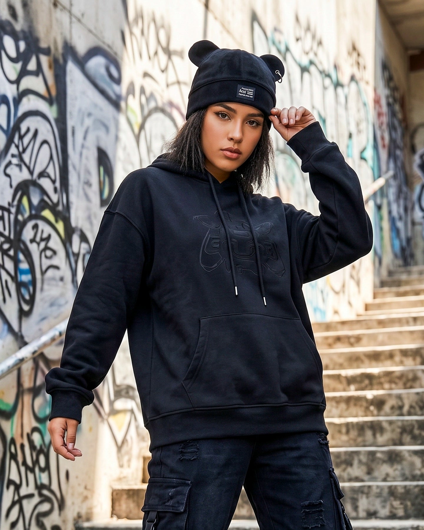 Bear Mode – Gorro con Orejas y Aro Lateral