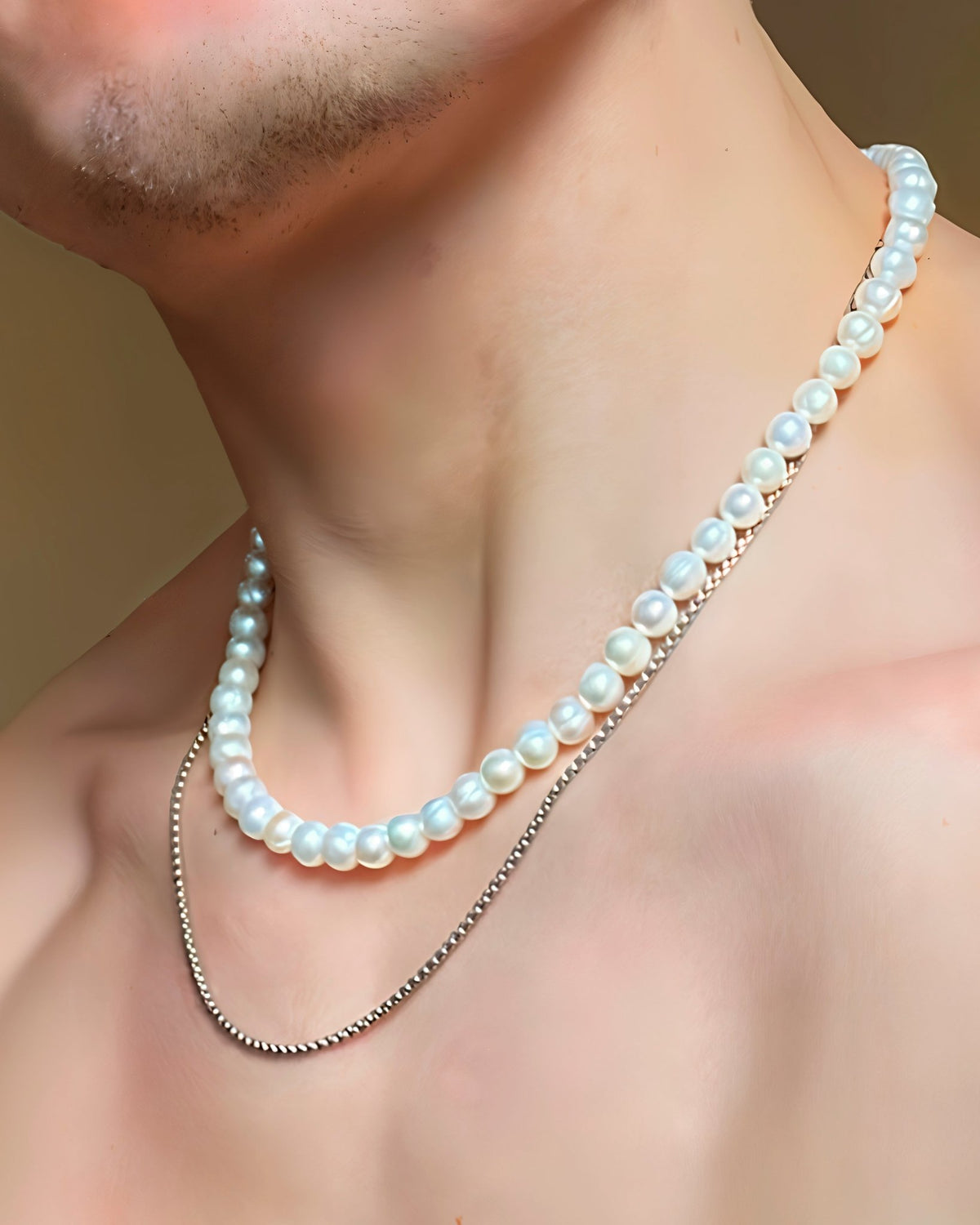 Collar Dúo de Acero y Perlas - El Rincón