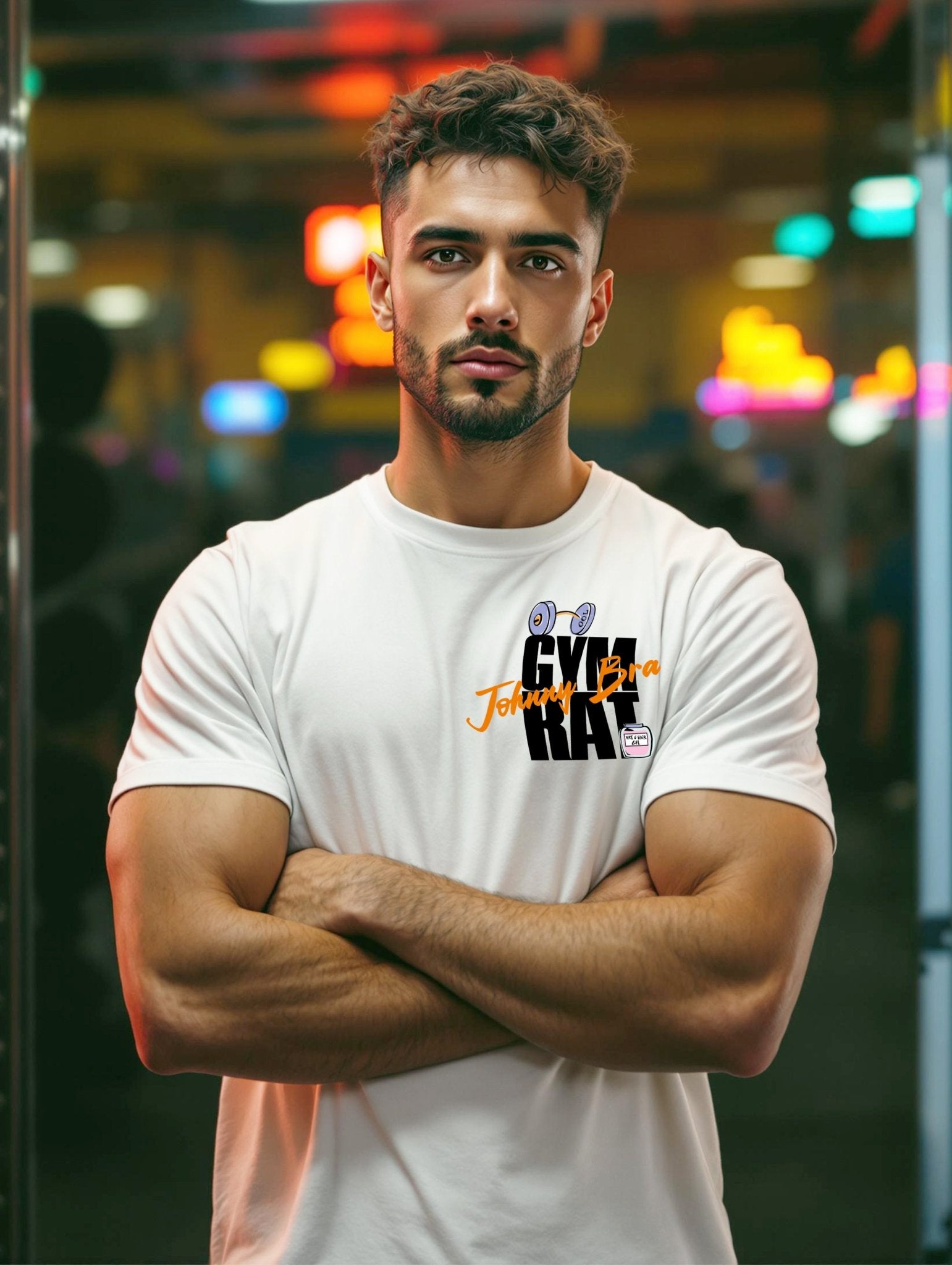 T-Shirt Gym Rat Johnny Bravo - El Rincón