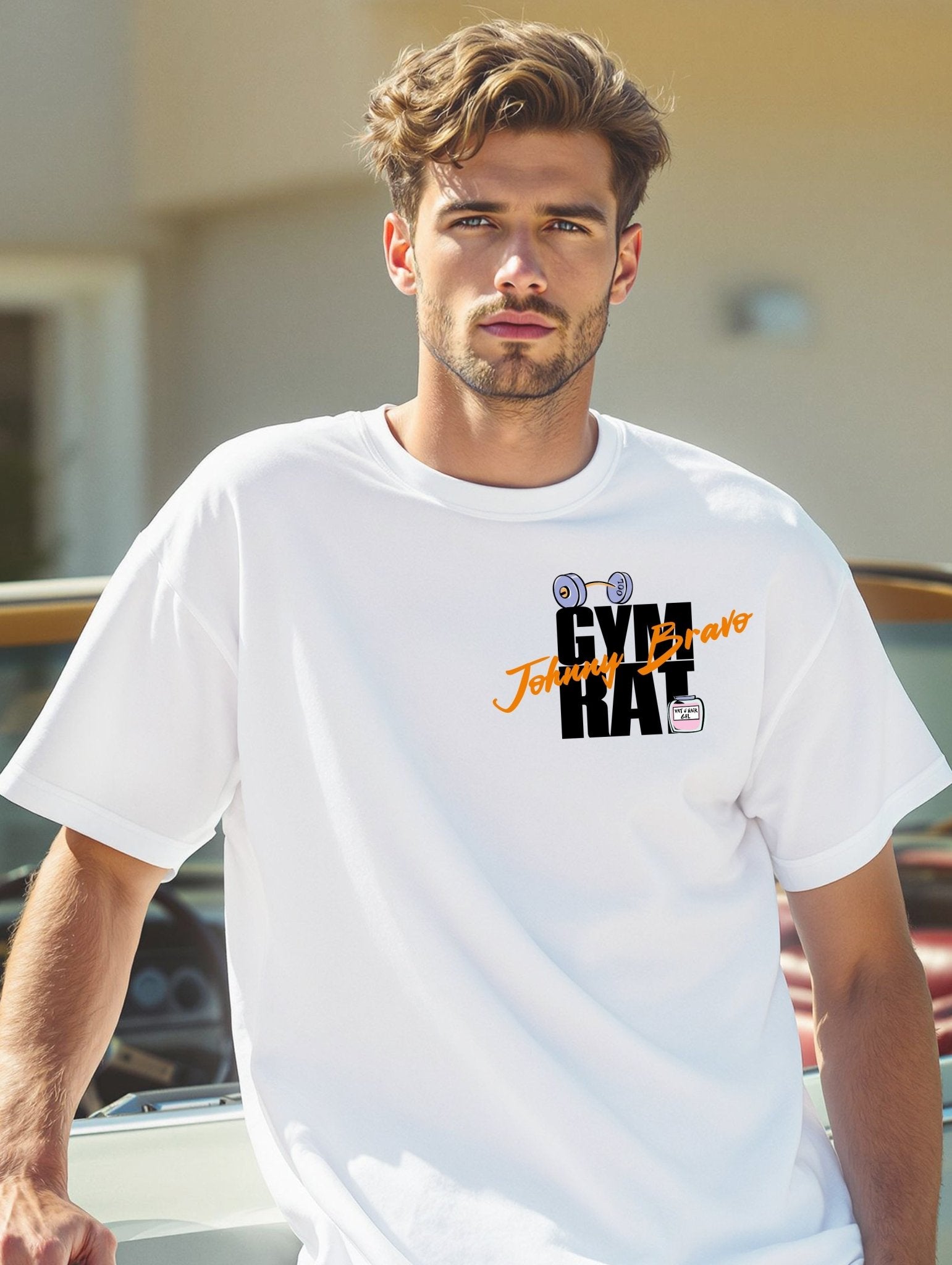 T-Shirt Gym Rat Johnny Bravo - El Rincón